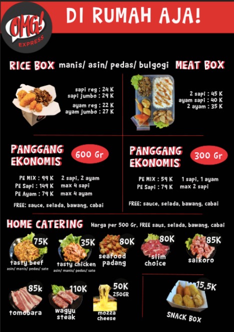 Oh My Grill Kemang Menu - Image 1